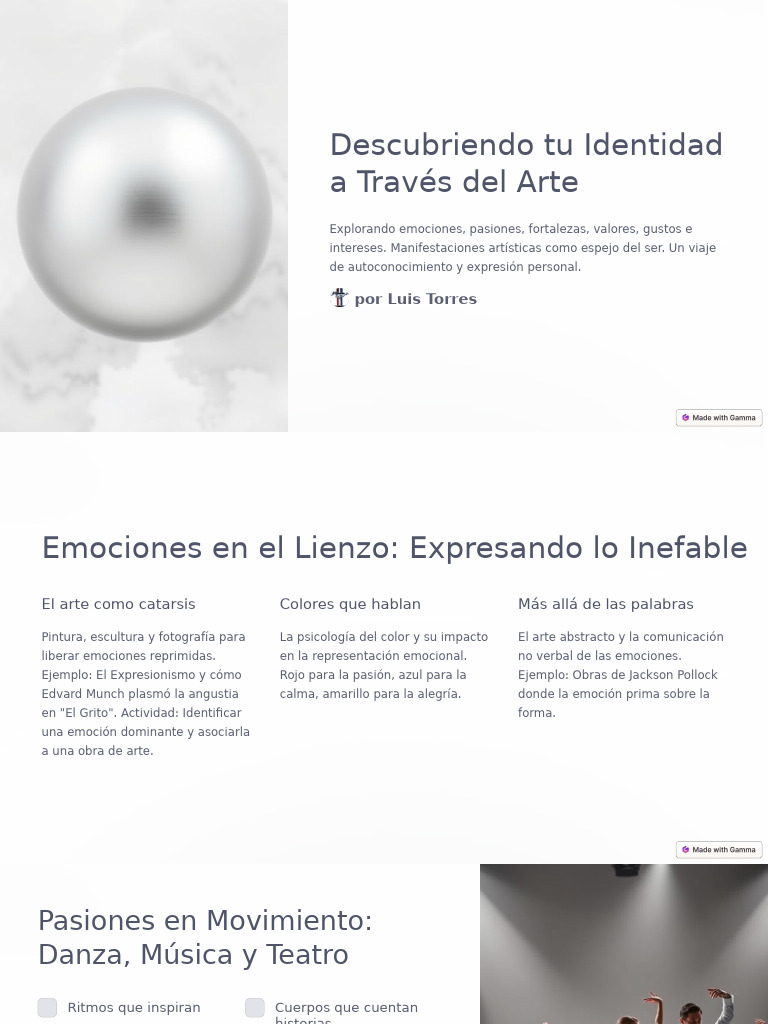 Arte y Autoconocimiento: Expresa tu Ser | PDF | Bailes | Las emociones