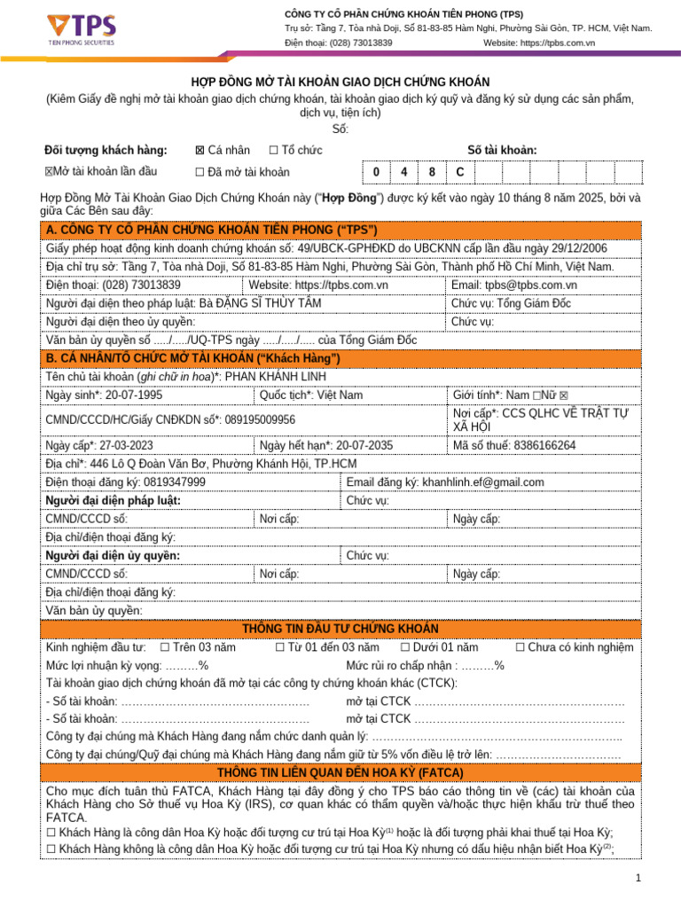 Sample TPS Contract | PDF