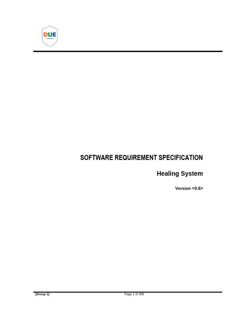Software Requirement Specification | PDF