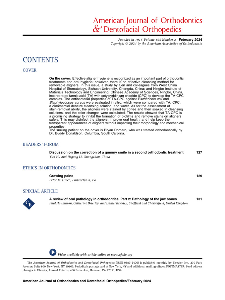 Table of Contents Ymod | PDF | Orthodontics | Medical Specialties