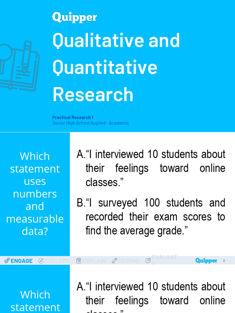 LESSON 3 Qualitative and Quantitative Research | PDF | Qualitative ...