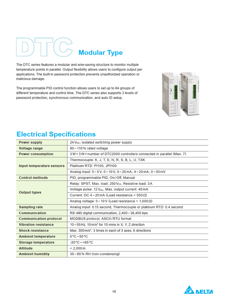 DTC Modular Temperature Controller Overview | PDF