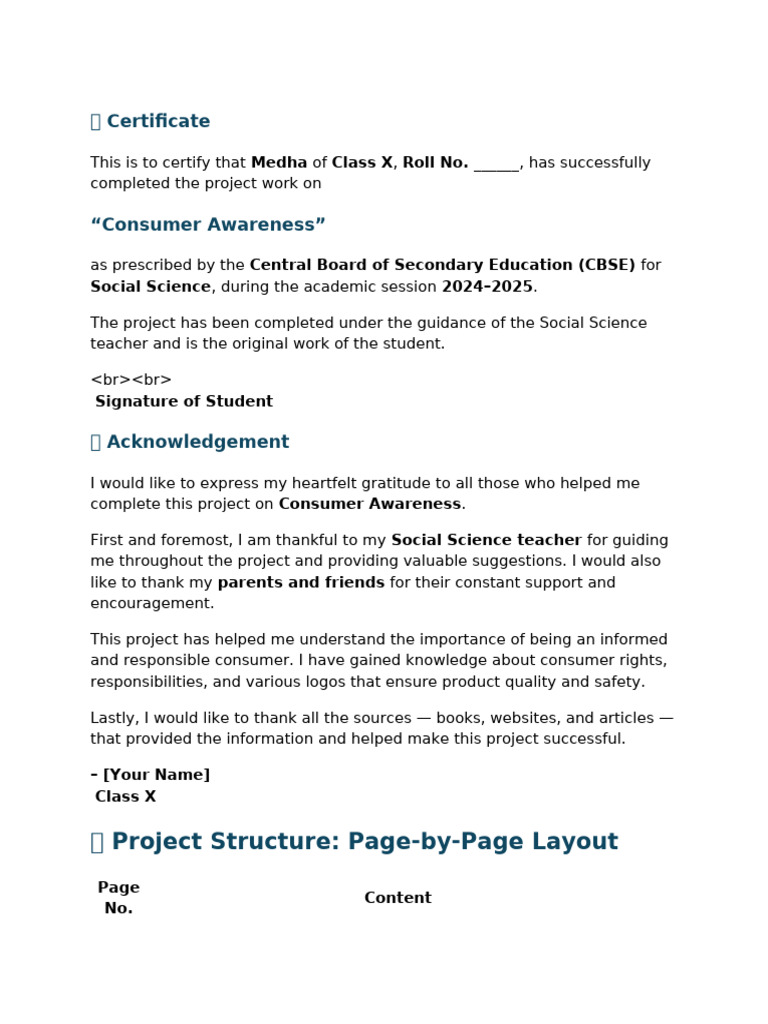 Consumer Awareness Project Certificate | PDF | German Empire | Kingdom ...