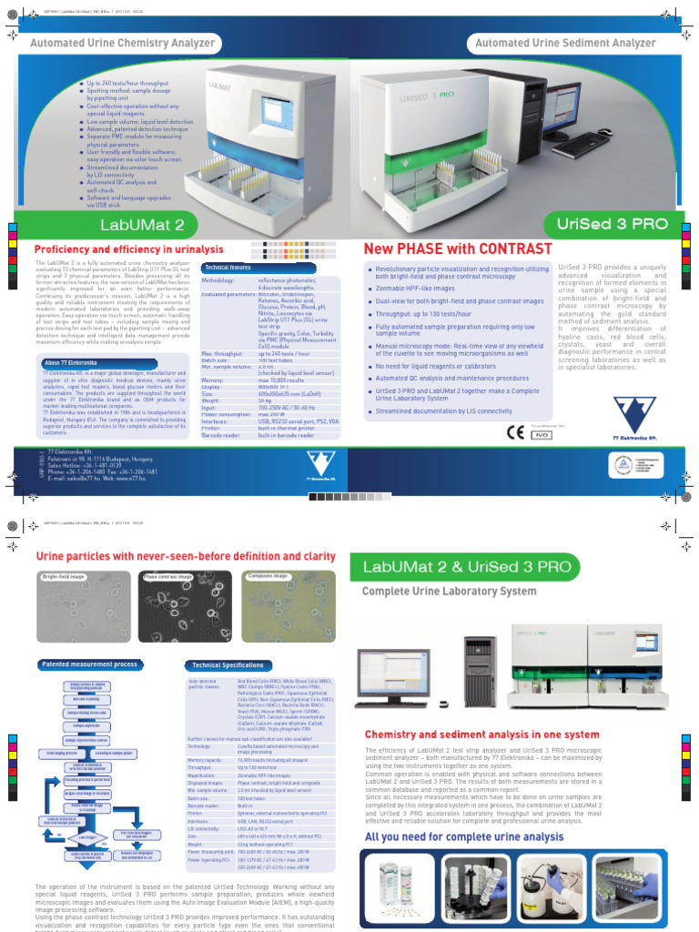 LabUMat 2 & UriSed 3 PRO Overview | PDF | Microscopy