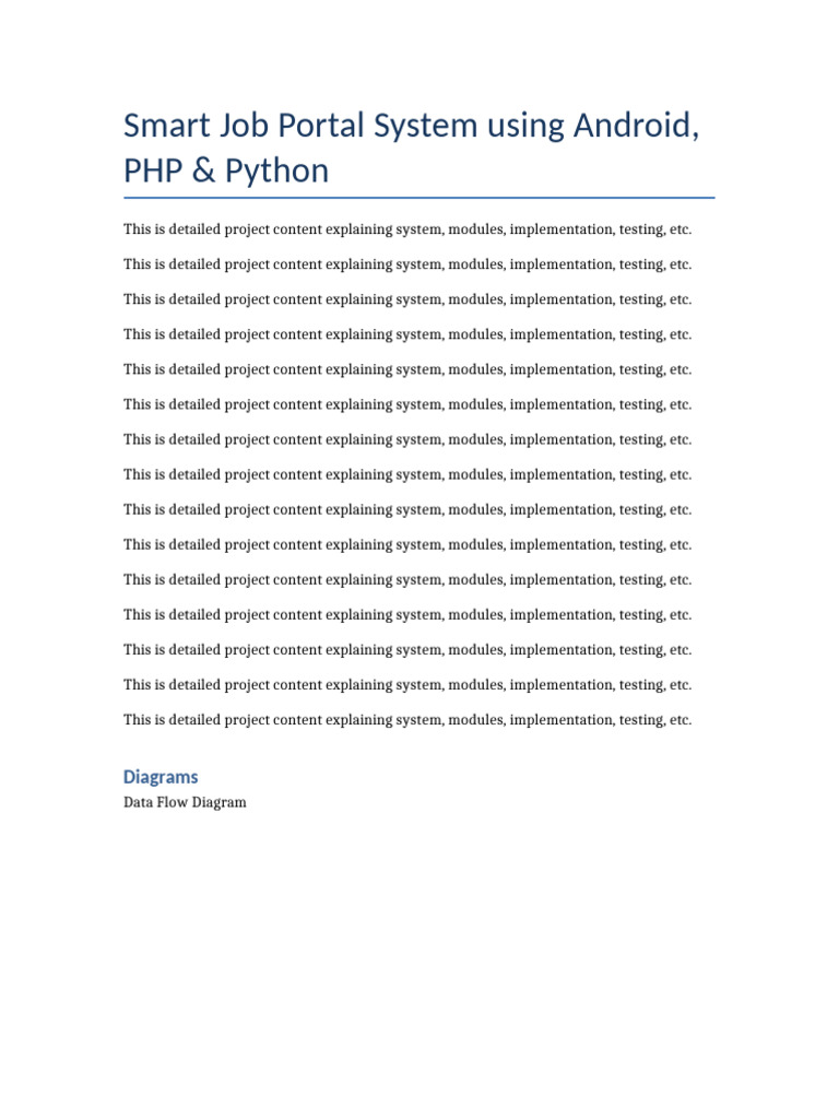 Final Job Portal Project Report | PDF