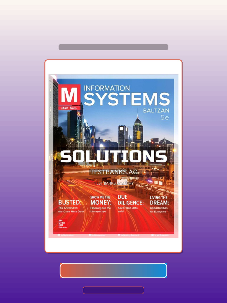 Test Bank for M Information Systems 5th Edition by Baltzan | PDF ...