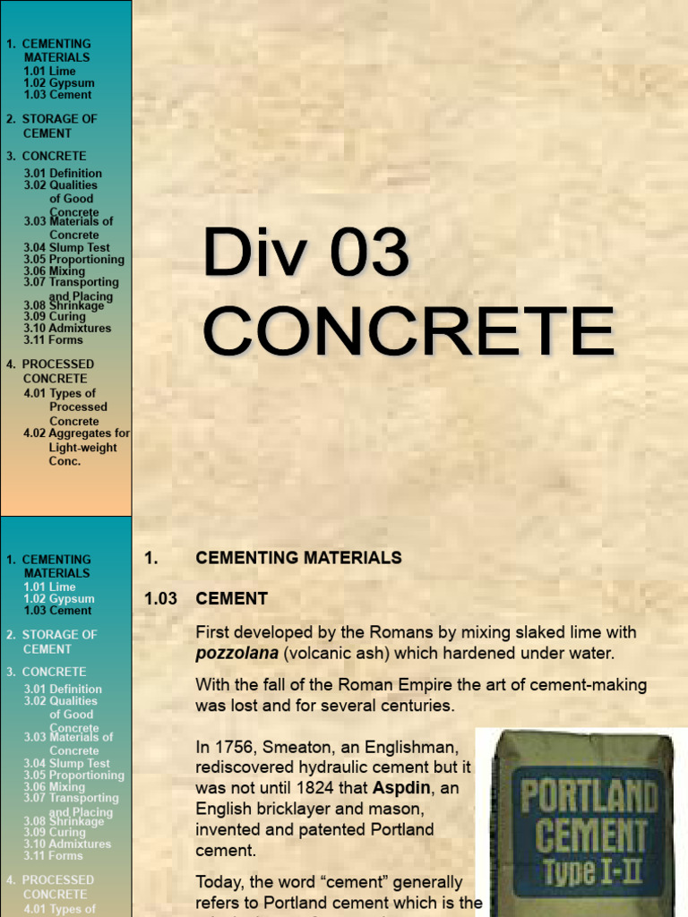 Cement and Concrete Fundamentals | PDF | Concrete | Cement