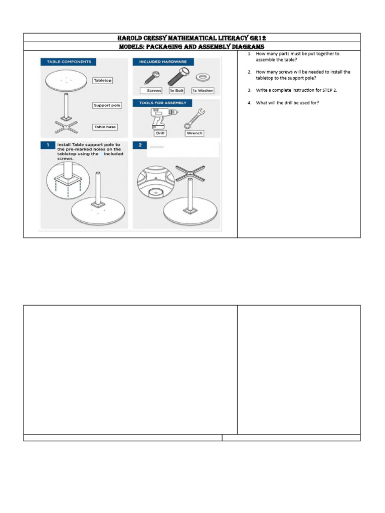 Gr12 Assembly Diagrams | PDF | Screw
