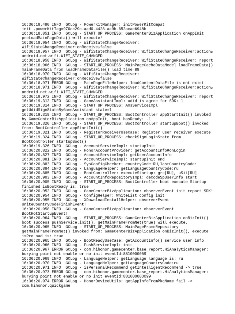 GameCenter Initialization Log Analysis | PDF | Internet Protocols ...