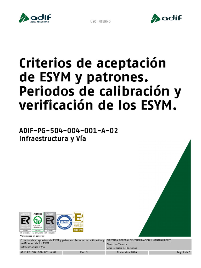 Criterios y Verificación de ESYM | PDF