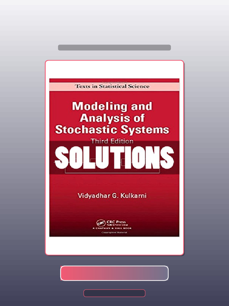 Test Bank for Modeling and Analysis of Stochastic Systems 3 Ed Kulkarni ...
