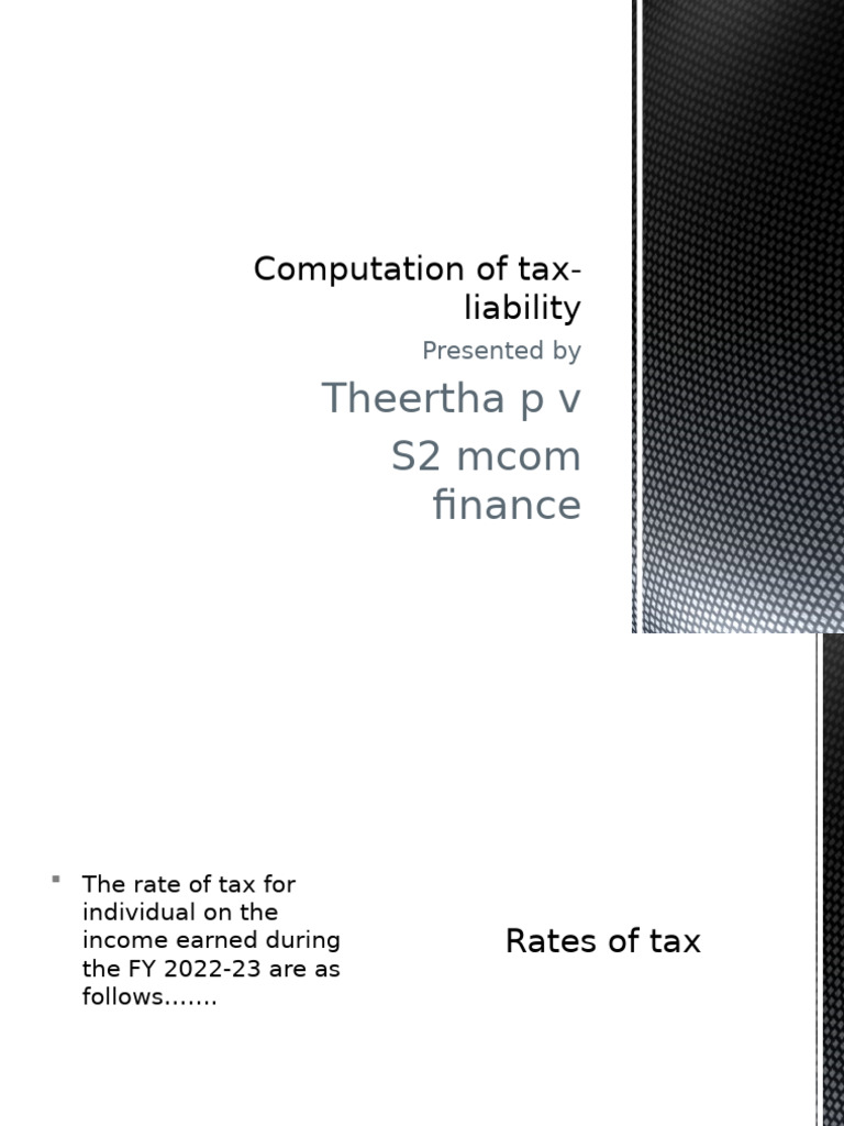 Computation of tax-liability (2) | PDF | Taxes | Capital Gains Tax