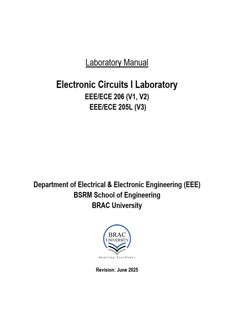 Electronic Circuits I Lab Manual | PDF | Field Effect Transistor ...