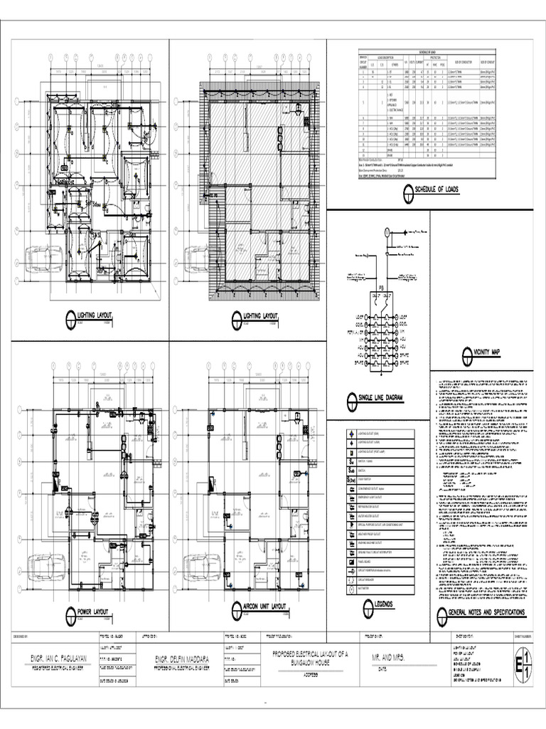 Bungalow House Electrical Layout Plan | PDF | Manufactured Goods ...