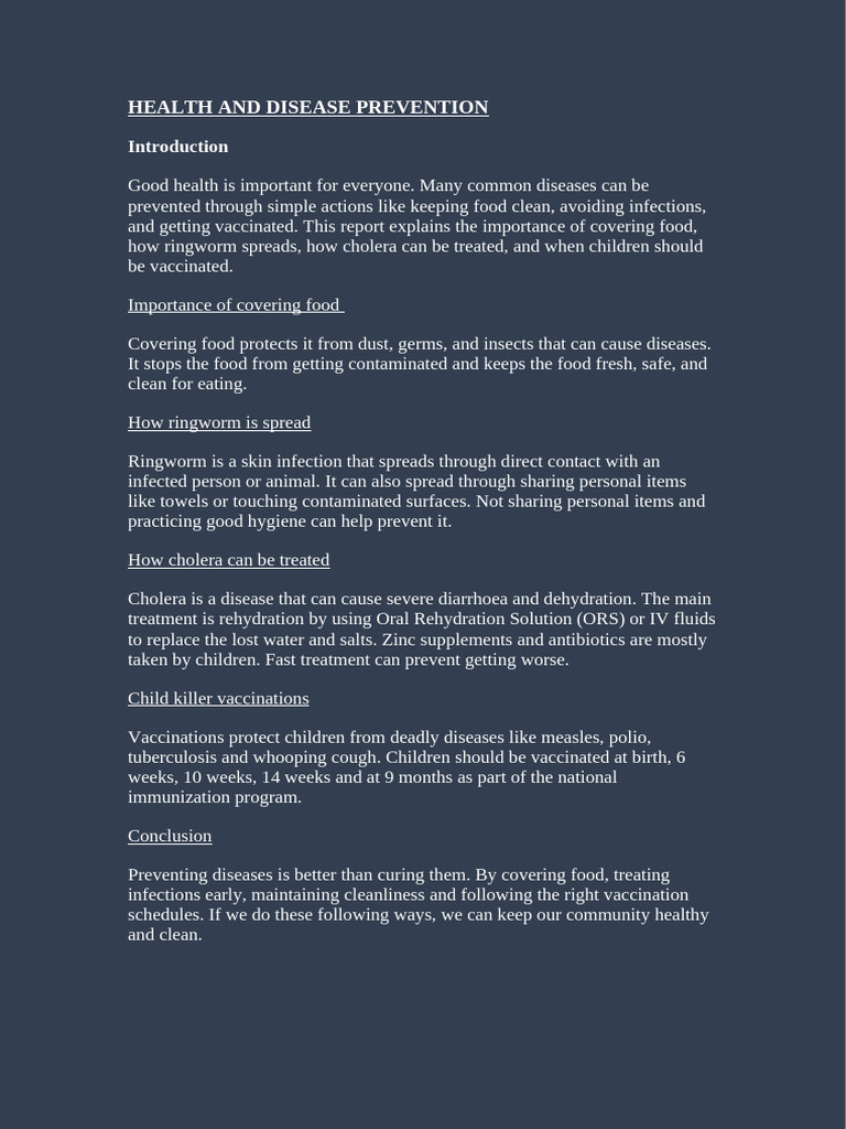 Health Tips: Disease Prevention Guide | PDF