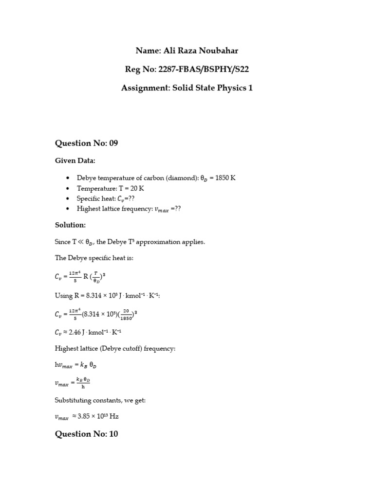 Ssp Assignment | PDF | Quantity | Applied And Interdisciplinary Physics