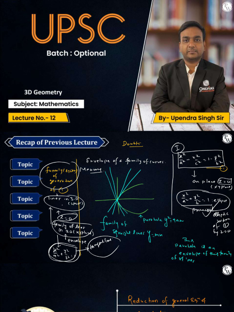 3D Geometry 12 Class Notes | PDF