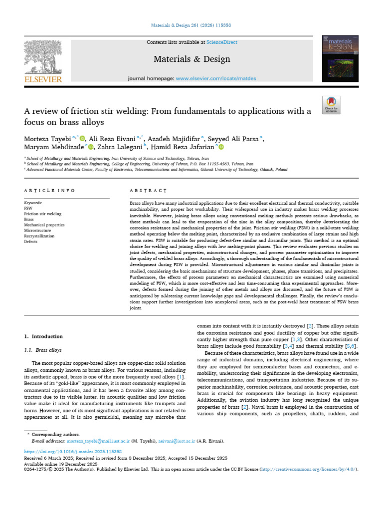 A Review of Friction Stir Welding | PDF | Construction | Welding