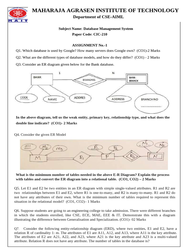 Database Management System Assignment | PDF | Databases | Information ...