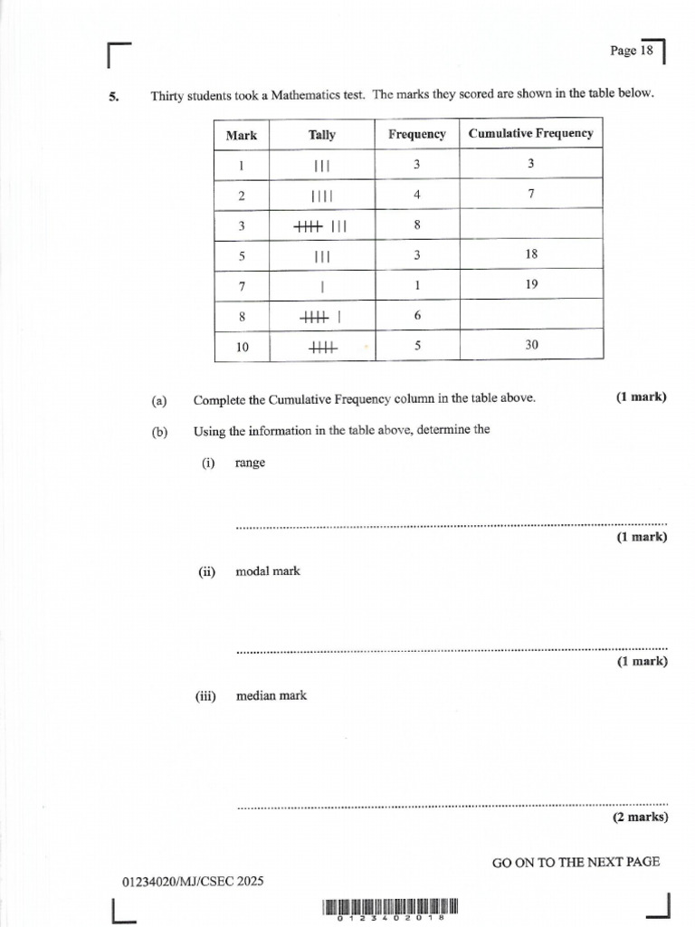 Mathematics Test Statistics and Analysis | PDF | Mathematical Analysis ...