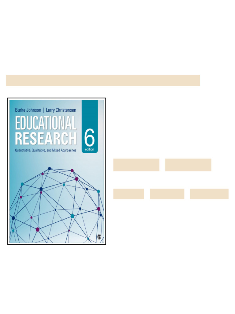 Educational Research 6th Edition 1483391604 sample | PDF