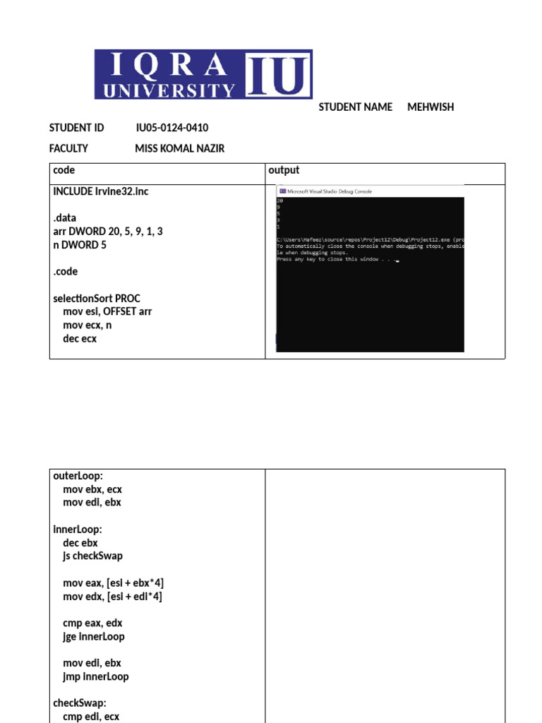 COAL(LAB_8) | PDF | Computer Architecture | X86 Architecture