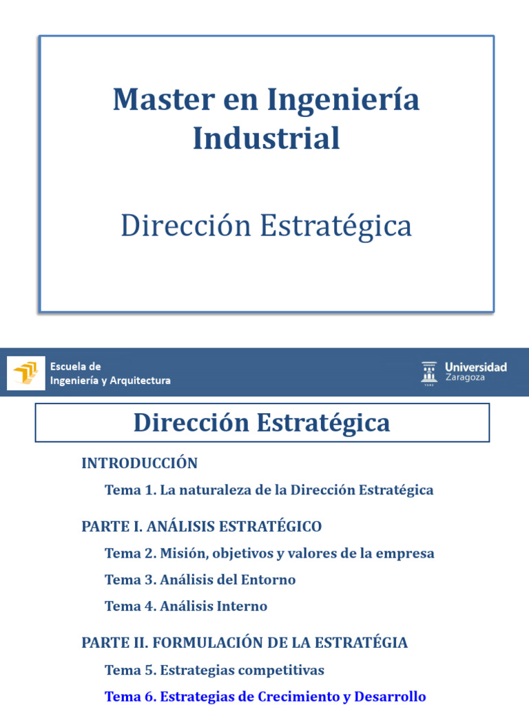 Tema 6. Estrategias de Crecimiento y Desarrollo | PDF | Diversificación ...