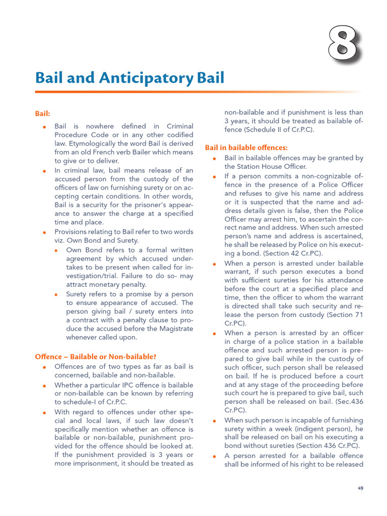 Understanding Bail and Anticipatory Bail | PDF | Bail | Arrest