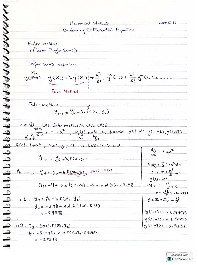 Numerical Method - ODE | PDF
