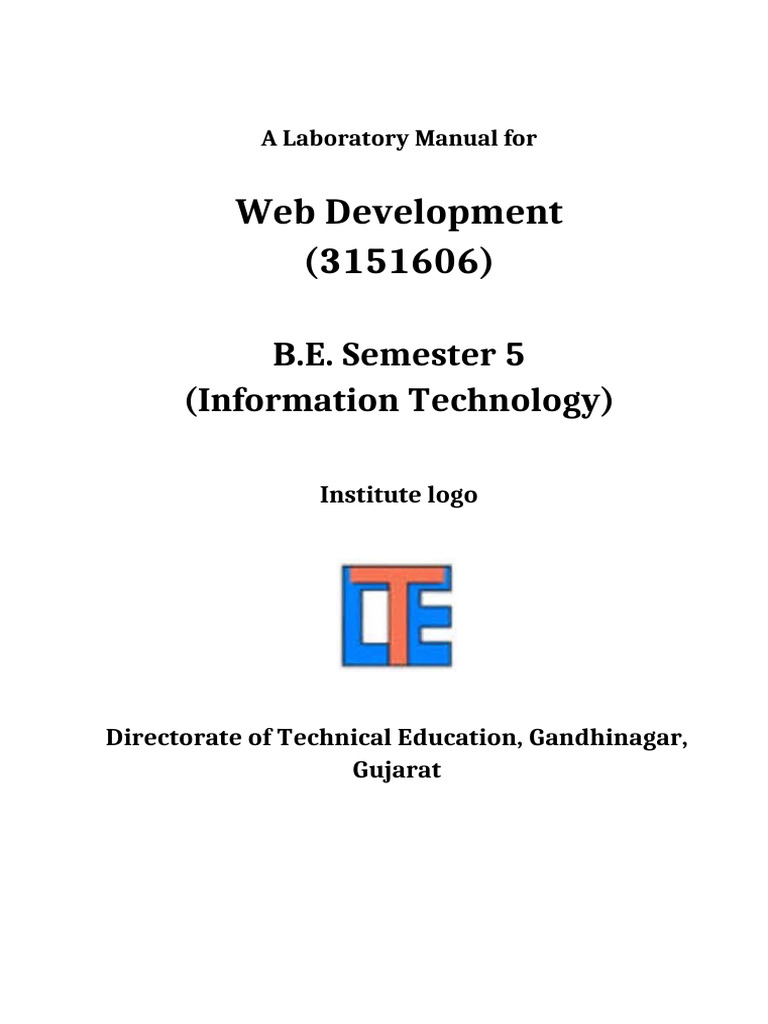 Web Development Lab Manual for IT Students | PDF | Html | World Wide Web