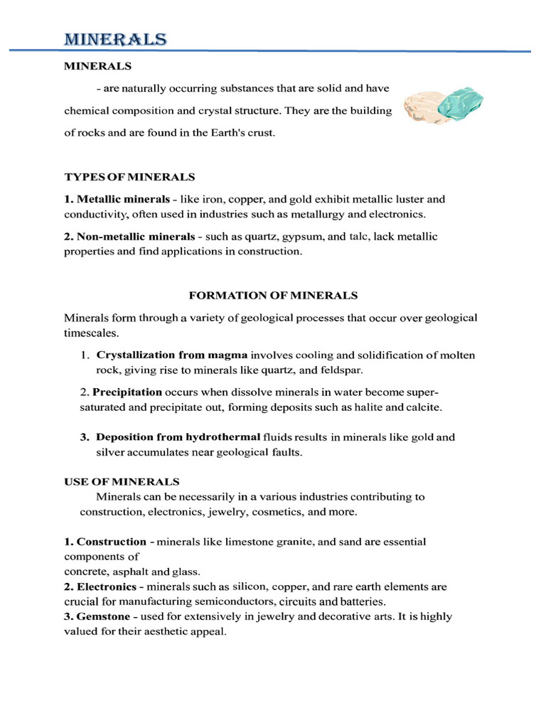 Minerals | PDF