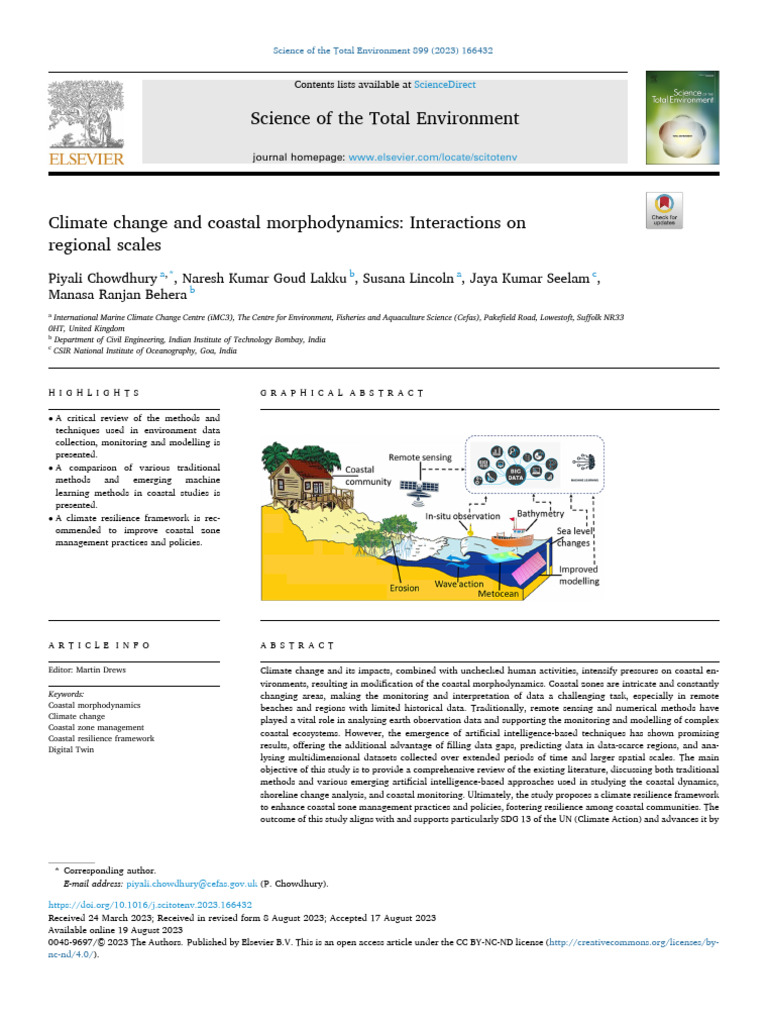 Climate Change and Coastal Dynamics Analysis | PDF | Machine Learning ...