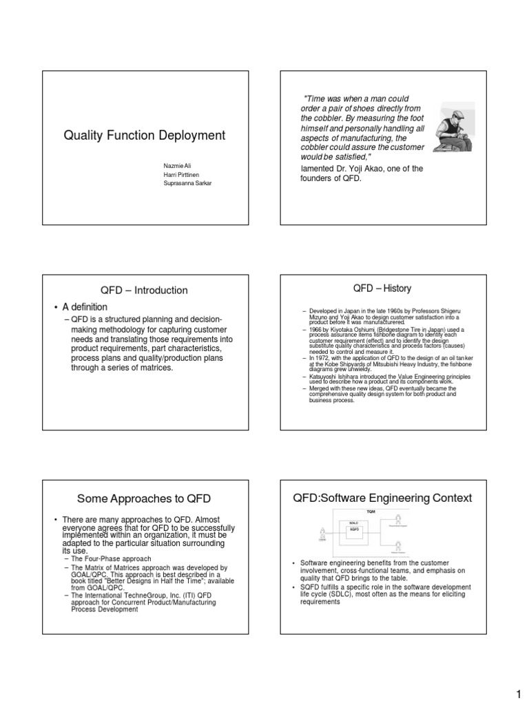 Quality Function Deployment PDF Business Process Quality (Business)