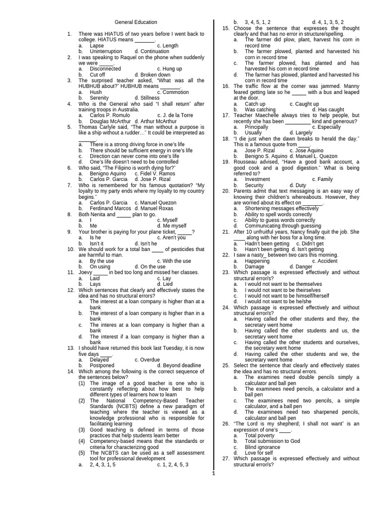 General Education Quiz Questions | PDF | Evaporation | Liquids