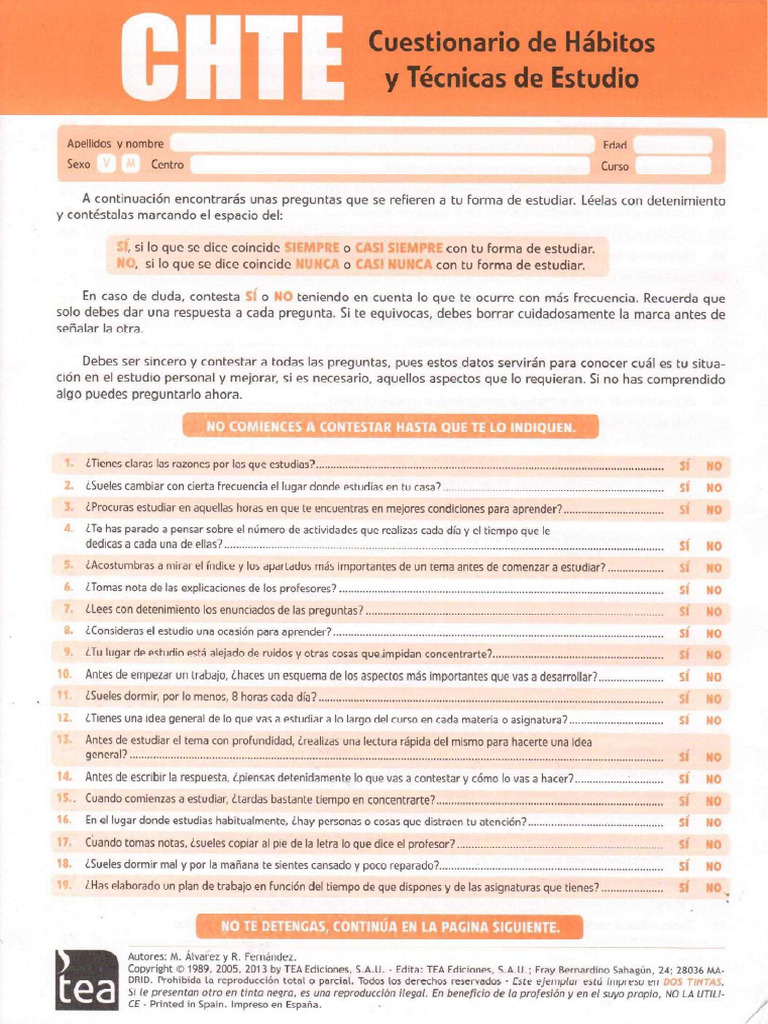 10.chte Cuestionario | PDF