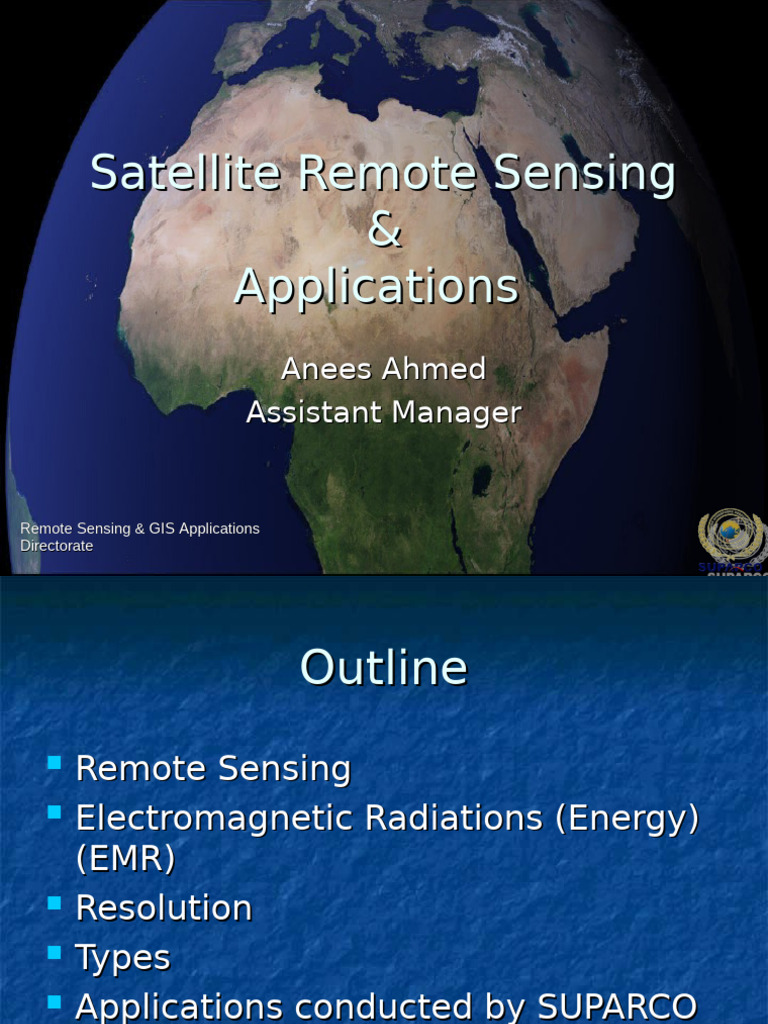 Satellite Remote Sensing Overview | PDF | Image Resolution | Remote Sensing