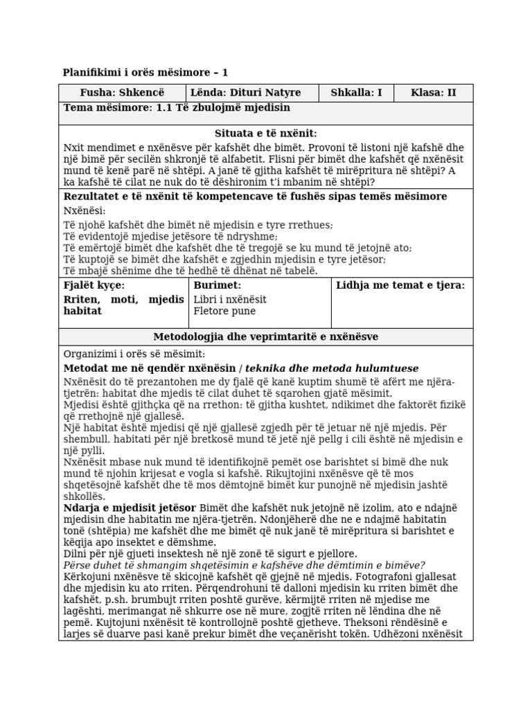 Ditare Dituri Natyre 2 | PDF