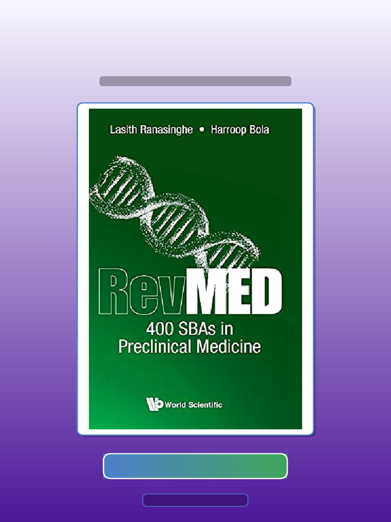 Test Bank for RevMED 400 SBAs in Preclinical Medicine | PDF | Multiple ...