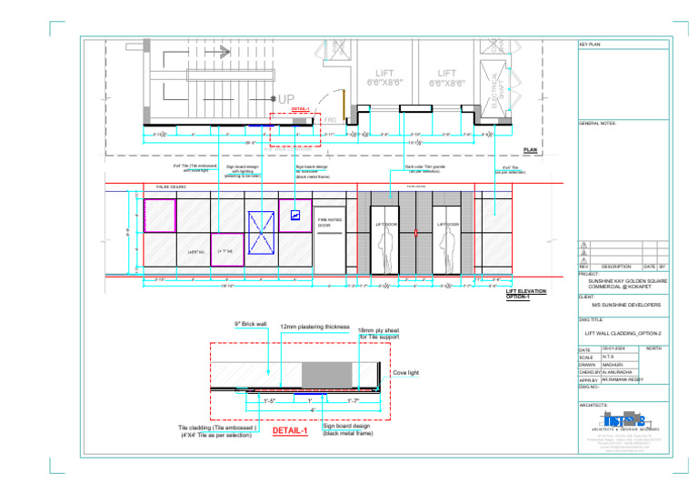 Lift Elevation and Cladding Plans | PDF | Materials | Structural ...