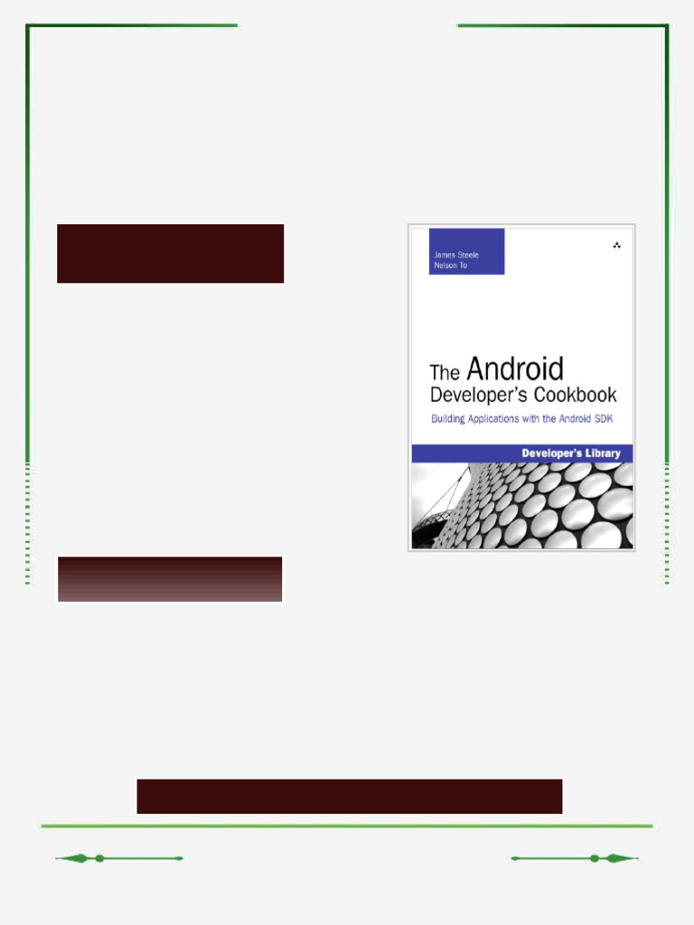 The Android Developer s Cookbook Building Applications with the Android ...
