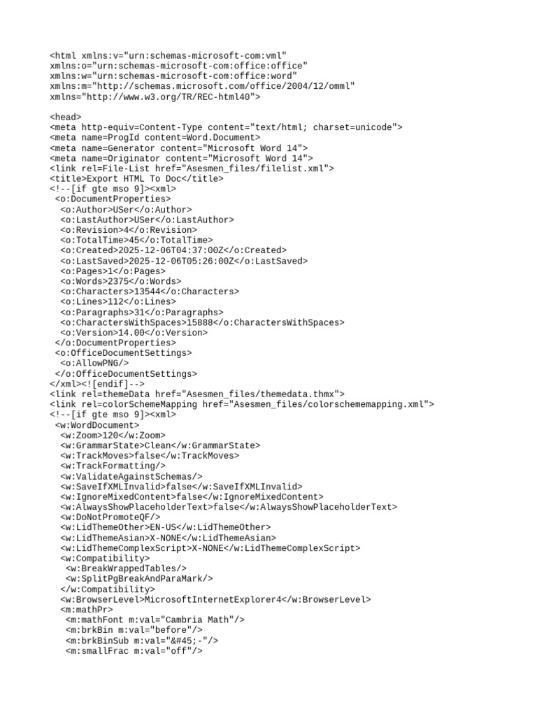 HTML to Word Document Export Guide | PDF