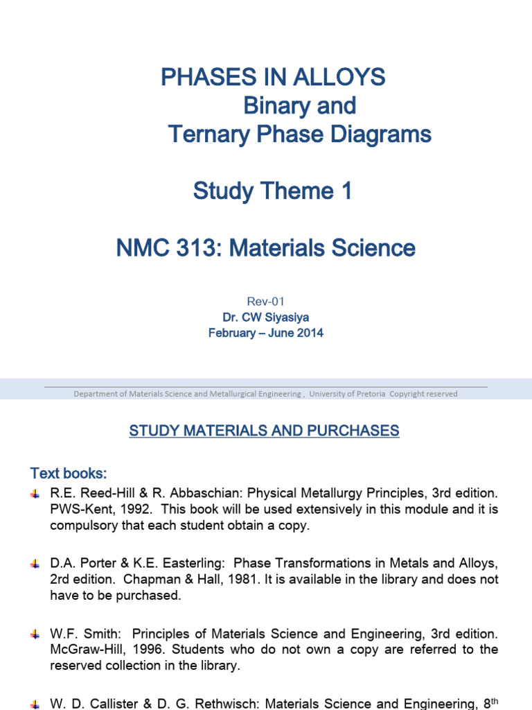 NMC313 Phase Diagrams-2 | PDF | Phase (Matter) | Phase Rule