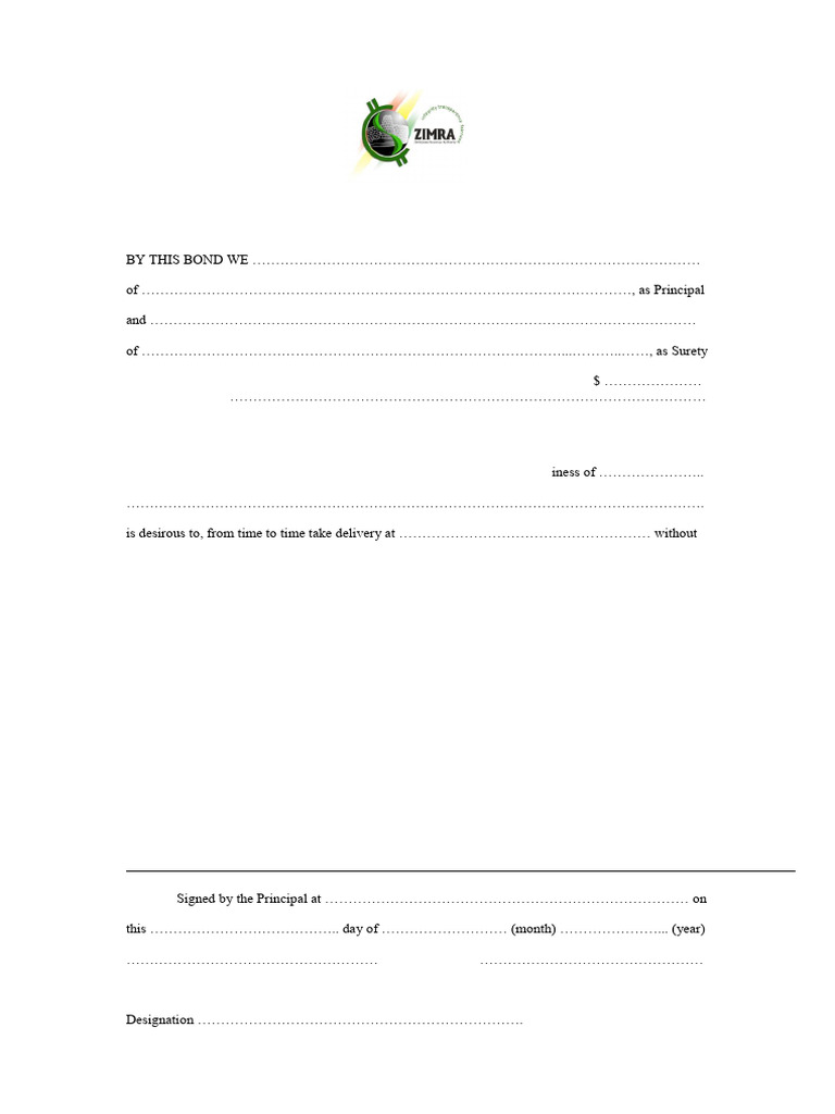 Form 124 Duty-free Shop Bond | PDF | Surety | Bonds (Finance)