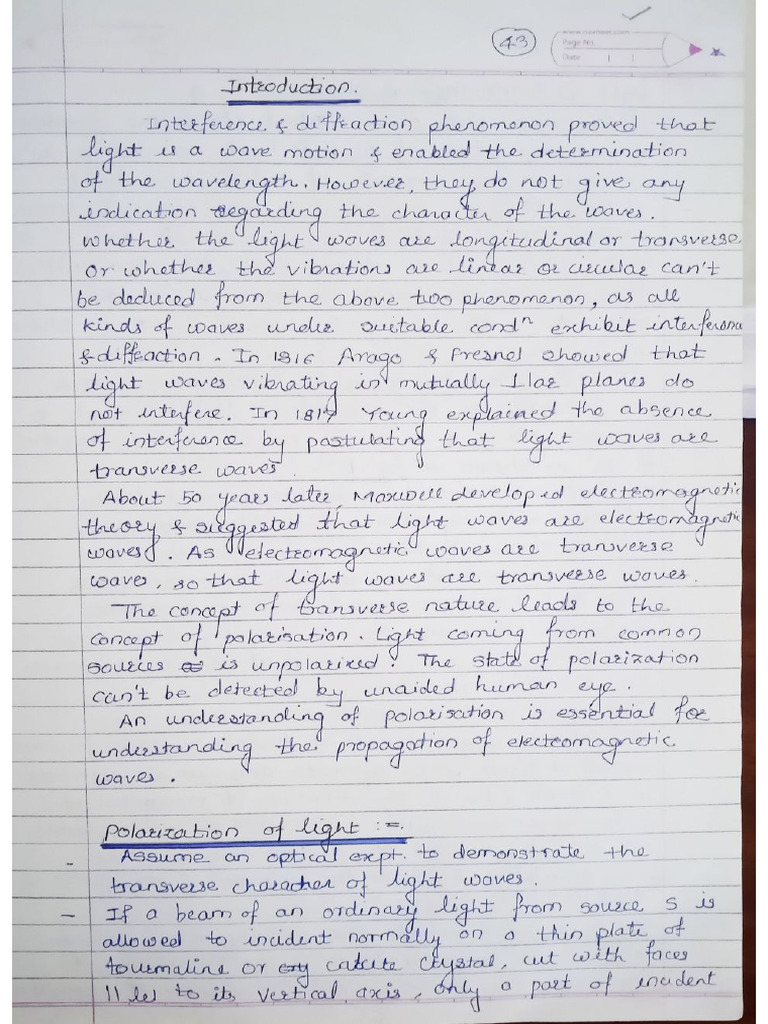 Polarization Notes New | PDF