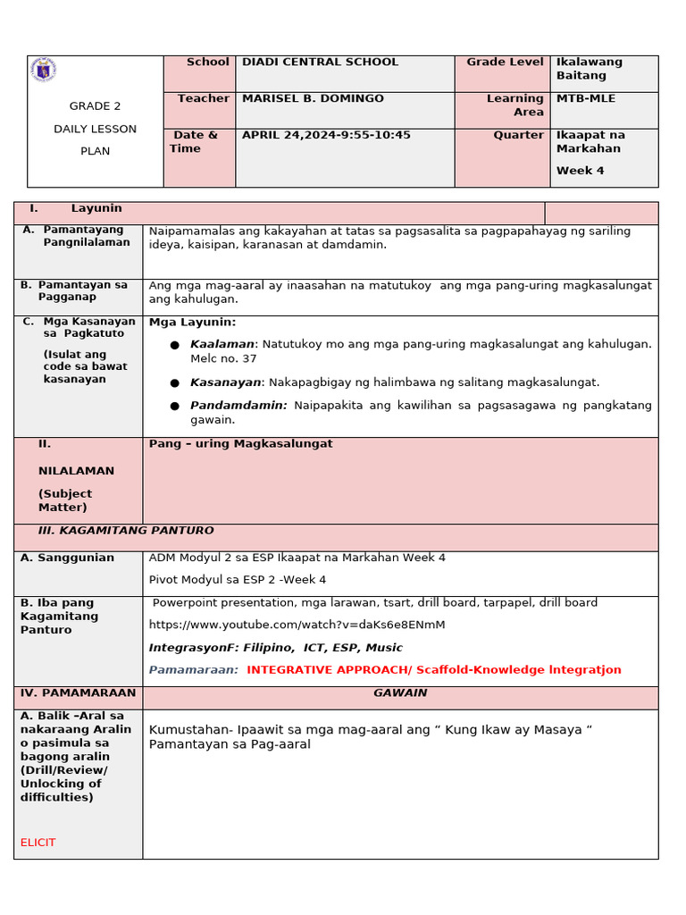 Cot MTB Mle 2 q4 w4 | PDF