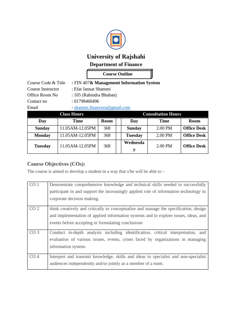 Management Information System Course Outline | PDF | E Commerce ...