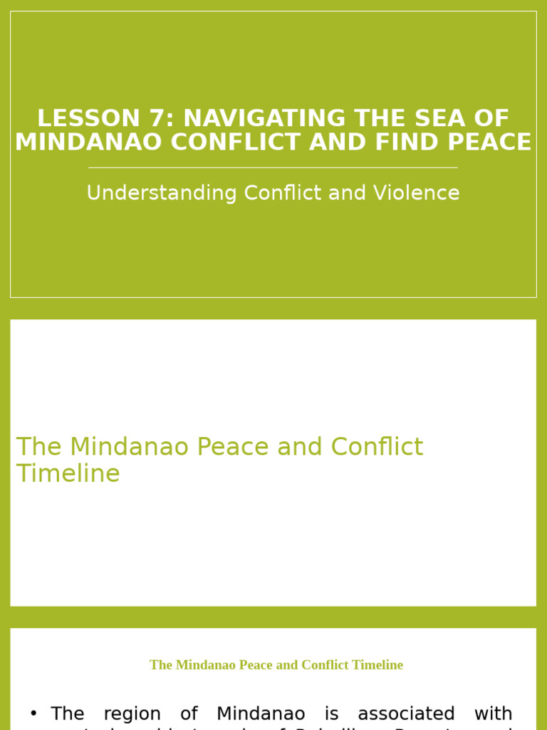 Mindanao Conflict and Peace Overview | PDF | Mindanao | Southeast Asia