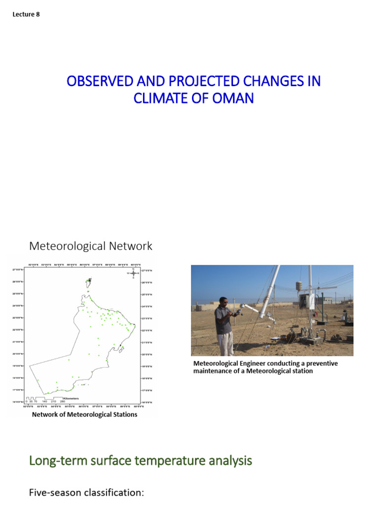 Climate Change Trends in Oman Analysis | PDF | Human Impact On The ...