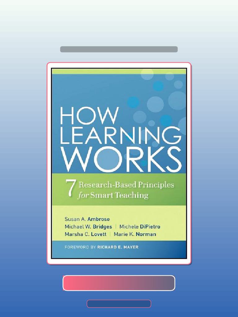 Test Bank for How Learning Works Seven ResearchBased Principles for ...