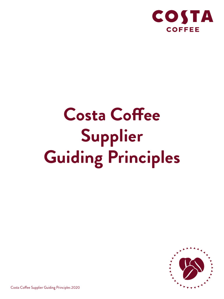 Costa Coffee Supplier Principles 2020 | PDF | Occupational Safety And ...